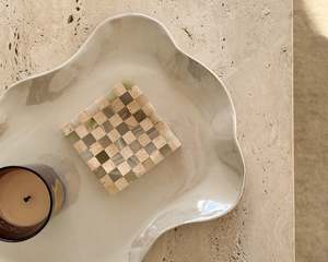 Checker Marble Dish