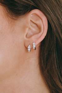 Parfum Jewellery: Porter | Heirloom Huggies | Silver & Clear