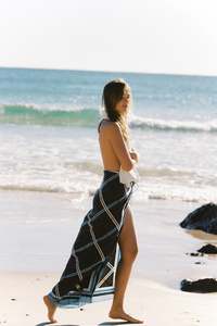 Wardrobe: LAND Essentials Check Sarong | Midnight Silk