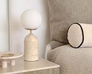Lamps Floor Lamps: Amalfi Travertine Lamp | Natural