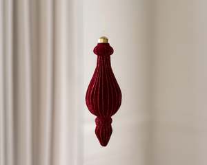 Festivity: Burgundy Velvet Finial Decoration
