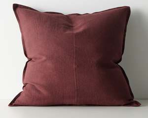 Como Euro Cushion | Garnet