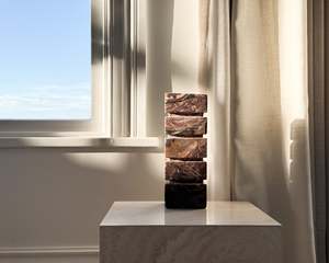 Carmine Marble Vase