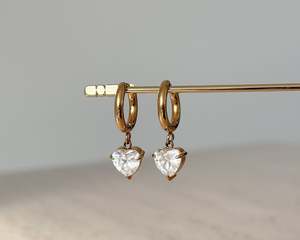 Saint Sebastian | Valentine Drop Huggies | Clear