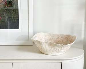 Mothers Day 1: Lily May Ceramics | Large Coral Organic Bowl | Blush
