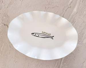Table: Mangiare Sardine Ceramic Platter