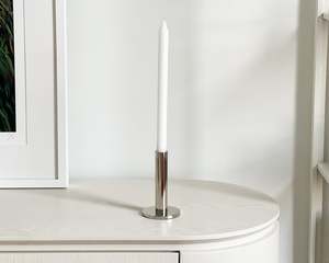 Elle Silver Candle Holder | Tall