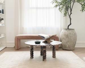 Agnés Marble Coffee Table | Claret