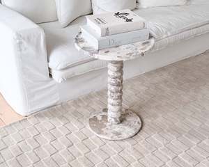 Agnés Marble Side Table | Brown