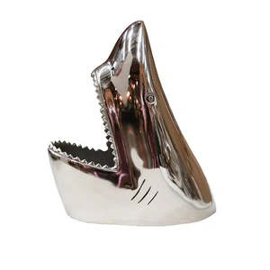 Shark aluminium wine holder nickel plated