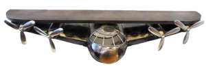 Bomber Plane Mantle shelf - metal and wood