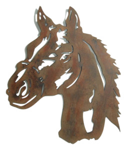 Wall Art: Rustic horse head wall art