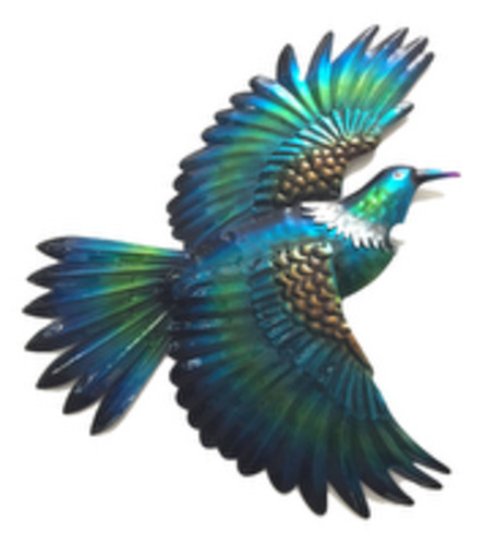 Tui in flight metal wall art