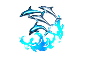 Dolphin pod wall hanging