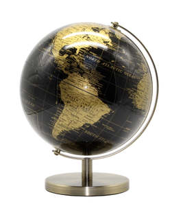Globe gold black atlas