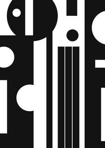 Art Print A4 Assorted: Black and White Deco