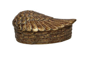 Homewares: Wing box gold