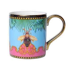Homewares: Mug honey bee summer blue boxed