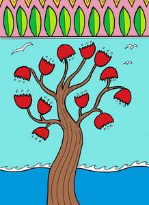 Cards Lra: Pohutukawa Beach