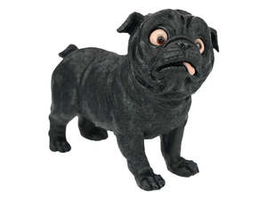 Black pug dog googly eyes
