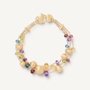 Marco Bicego Africa 18k Gold Gemstone Bracelet 3 Strand