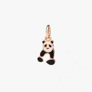 DoDo Charm PANDA 9k Rose Gold and Enamel