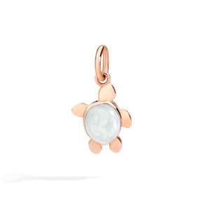 Dodo Animals: DoDo Charm TURTLE Rose Gold Green Pearl Enamel
