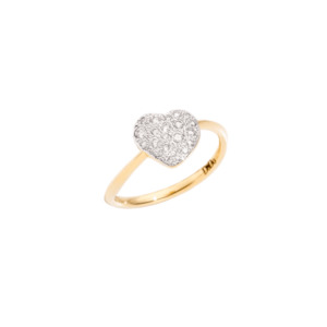 DoDo Ring Coure (Heart) Diamonds Yellow Gold - Large