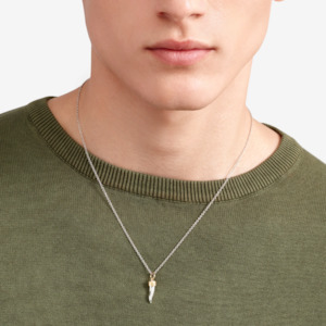 Dodo Nature: Dodo Horn Charm in 9k Yellow Gold and Sterling Silver