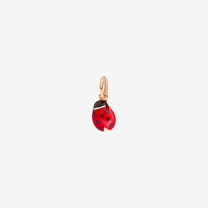 DoDo Ladybug Charm Enamel and Rose Gold