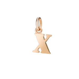 DoDo Charm Letter X Rose Gold