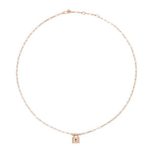 DoDo Necklace LOCK 18K Rose Gold Plated Silver