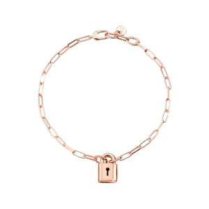 DoDo Bracelet LOCK in 18k Rose Gold Plated Silver