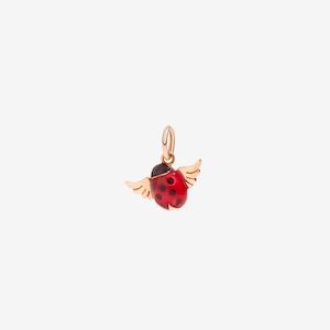 DoDo Charm LADYBUG WITH WINGS Rose Gold Enamel