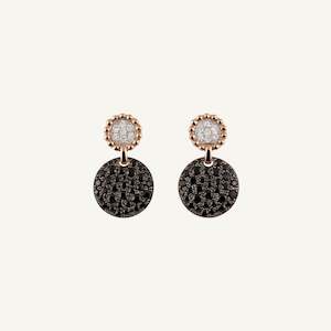 Al Coro Palladio: Al Coro Palladio Black Sapphire and Diamond Earrings