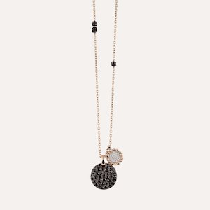 Al Coro Palladio: Al Coro Palladio Necklace with Diamonds and Black Sapphires