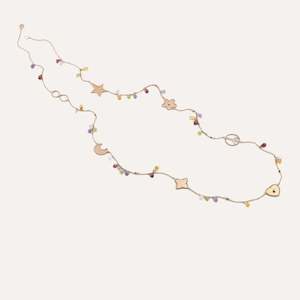 Al Coro Palladio 18kt gold necklace with diamonds and gemstones