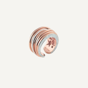 Al Coro Mezzaluna: Al Coro Mezzaluna Diamond Ring in 18k Rose Gold