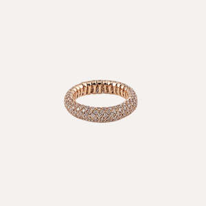 Al Coro Amori Ring Brown Diamonds 18k Gold