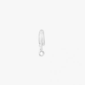 Dodo Bangle: DoDo Hoop Earring ESSENTIALS CHARM White Gold Small