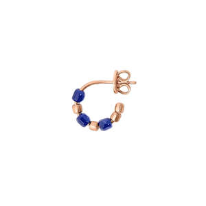DoDo GRANELLI Mini Blue Ceramic Hoop Earrings