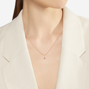 Dodo Bollicine: DoDo BOLLICINE Charm Rose Gold & Pink Sapphire