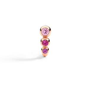 DoDo BOLLICINE Pink Gemstone Earrings in Rose Gold