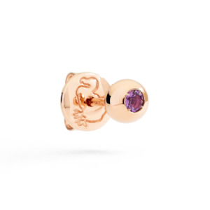 DoDo Amethyst Stud Earrings in Rose Gold