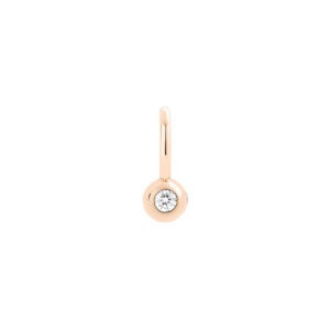 Dodo Bollicine: DoDo Charm Rose Gold & White Diamond Bollicine Charm