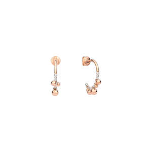 Dodo Bollicine: DoDo Earrings BOLLICINE Rose Gold and Silver Small