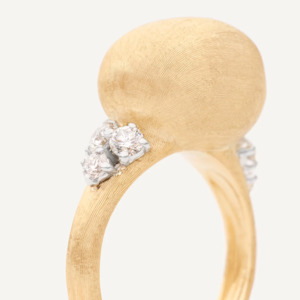 Marco Bicego Africa Ball 18k Gold Side Diamond Ring