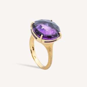 Marco Bicego Rings: Marco Bicego Jaipur 18k Gold Purple Amethyst Ring - Grande