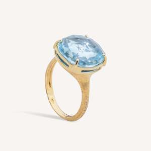 Marco Bicego Jaipur 18k Gold Sky Blue Topaz Ring - Large