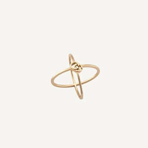Gucci GG Running Cross Ring in 18k Rose Gold
